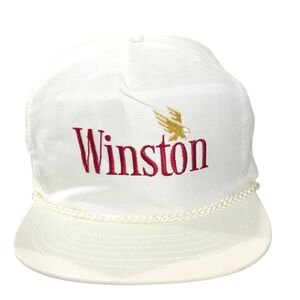 Winston Cigarettes 1980s Embroidered Rope-Trim Cap